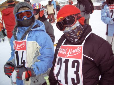 Beim Abschlussrennen der Skischule