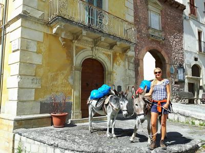 Eselwanderung Abruzzen Fontecchio