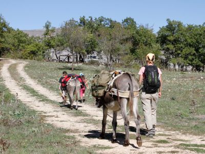 Eselwandern in den Abruzzen Sommer Eltern-Kind-Urlaub