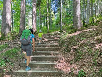 familienwanderung mit gepcktransport deutschland