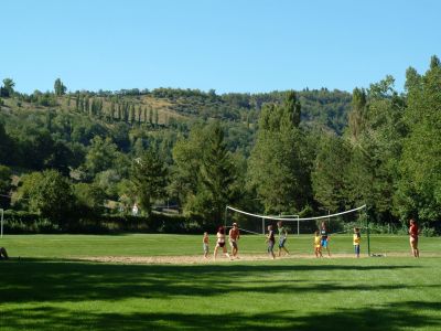 Auch auf dem Volleyballfeld kann man sich austoben