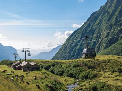 Pianalunga Bergstation der Seilbahn auf den Monte Rosa