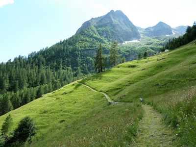 Hhenweg Walserweg im Aostatal in den italienischen Alpen