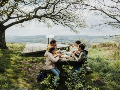 familienwanderung normandie normannische schweiz picknick