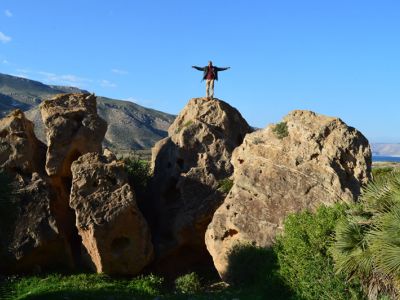 Martin Stegmann am Felsen