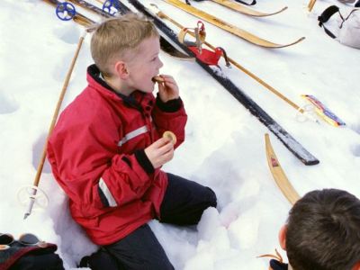 Wintersport in Schwedisch Lappland.